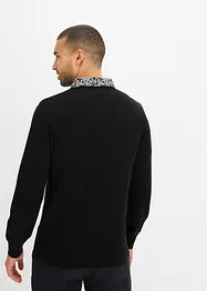 Maglione con colletto di camicia, bonprix