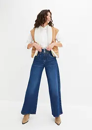 Jeans wide leg, a vita alta, bonprix