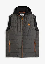 Gilet trapuntato con cappuccio staccabile, bonprix