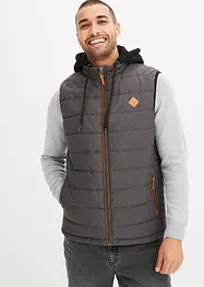 Gilet trapuntato con cappuccio staccabile, bonprix