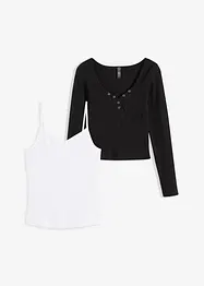 Top e maglia (set 2 pezzi), bonprix