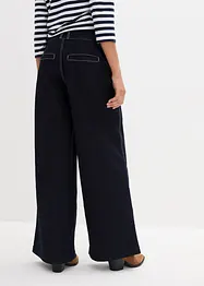 Jeans elasticizzati wide leg, a vita alta, bonprix