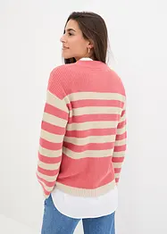 Cardigan a righe in cotone, bonprix