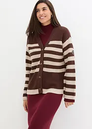 Cardigan a righe in cotone, bonprix