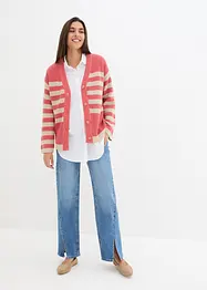 Cardigan a righe in cotone, bonprix