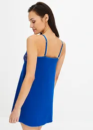 Camicia Da Notte Donna In Lino E Cotone – Morbida, Traspirante, Girocollo Con Cinturino – Pigiama Estivo Leggero Per Casa E Relax