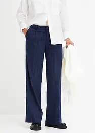 Pantaloni a palazzo gessati con pinces, bonprix