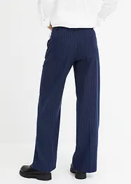 Pantaloni a palazzo gessati con pinces, bonprix