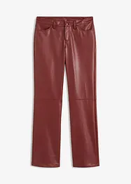 Pantaloni in similpelle, a vita media, bonprix