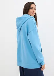 Felpa oversize con zip e cappuccio, bonprix