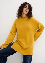 Maglione oversize a collo alto con spacchi laterali, bonprix