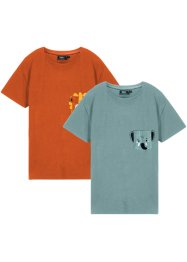 T-shirt in cotone biologico (pacco da 2), bpc bonprix collection