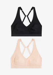 Bralette senza ferretto (pacco da 2), bonprix