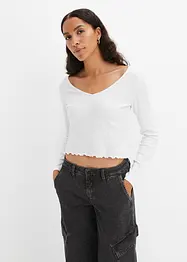 Maglia cropped a costine, bonprix