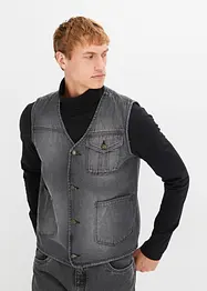 Gilet in jeans di cotone biologico, regular fit, bonprix