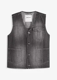 Gilet in jeans di cotone biologico, regular fit, bonprix