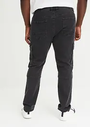 Jeans cargo elasticizzati slim fit, straight, bonprix