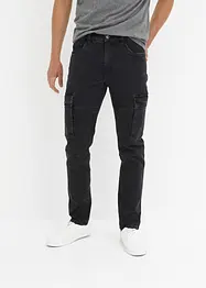 Jeans cargo elasticizzati slim fit, straight, bonprix