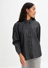 Camicia in jeans oversize in cotone biologico, bonprix