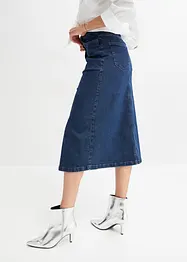 Gonna di jeans midi con bottoni, bonprix