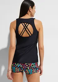 Tankini con reggiseno a bustier (set 3 pezzi), bonprix