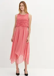 Abito in chiffon con pizzo, bonprix