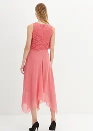 Abito in chiffon con pizzo, bonprix