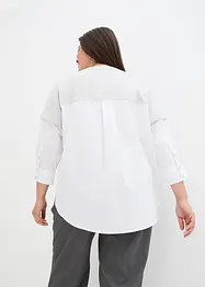 Blusa con inserto in felpa e maniche a 3/4, bonprix