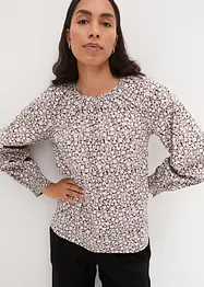 Blusa con scollo rotondo, bonprix