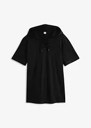 T-shirt con cappuccio e stringatura in cotone biologico, bonprix