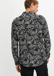 Camicia a maniche lunghe in fantasia paisley, slim fit, bonprix