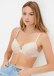 Reggiseno con coppe preformate e ferretto in materiale lucido, bonprix