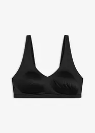 Bralette imbottita senza ferretto in materiale lucido, bonprix