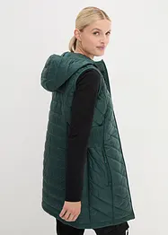 Gilet lungo trapuntato ultra leggero con sacchetto, bonprix