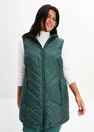 Gilet lungo trapuntato ultra leggero con sacchetto, bonprix