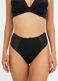 Perizoma a vita alta con inserti in mesh, bonprix