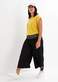 Pantaloni sportivi in maglina al polpaccio con cinta comoda, bonprix