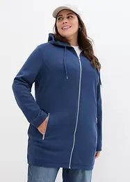 Felpa lunga con cerniera e tasche zippate, bonprix