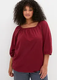 Maglia in cotone biologico con scollo quadrato, bonprix