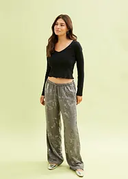 Pantaloni con stampa lucida, bonprix