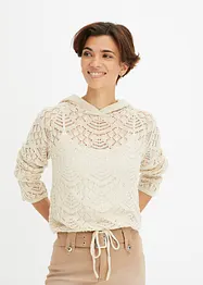 Maglione leggero con cappuccio, bonprix