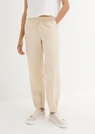 Pantaloni jogger con cinta comoda in popeline, bonprix