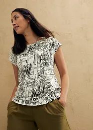 Maglia con stampa stile schizzo, bonprix