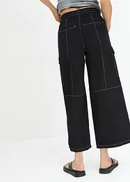 Pantaloni cargo con cuciture a contrasto, bonprix