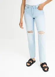 Jeans straight con effetto sdrucito, bonprix