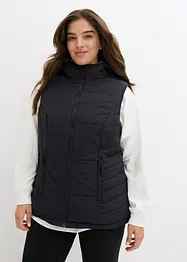 Gilet trapuntato tecnico con fodera effetto peluche, bonprix