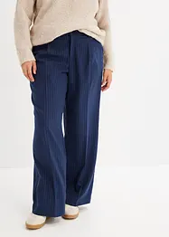 Pantaloni a palazzo gessati con pinces, bonprix