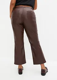 Pantaloni in similpelle larghi, a vita media, bonprix