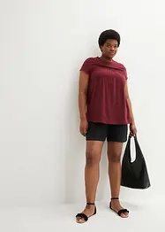 Maglia in cotone con pizzo, bonprix