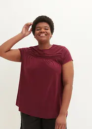 Maglia in cotone con pizzo, bonprix